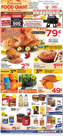 Catalogue Edwards Food Giant Thanksgiving 2020 from 11/18/2020