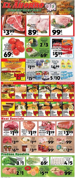 Catalogue El Ahorro Supermarket from 11/18/2020