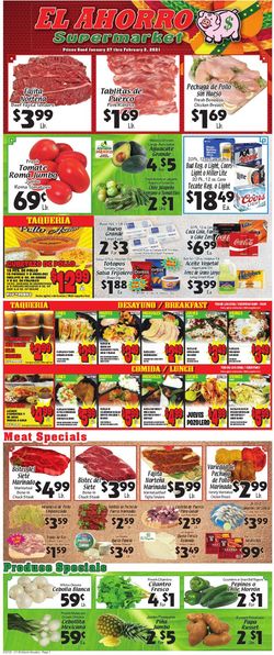 Catalogue El Ahorro Supermarket from 01/27/2021