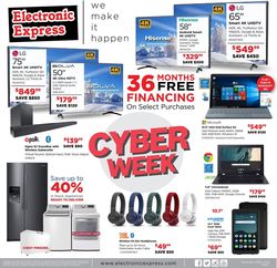 Catalogue Electronic Express - Cyber Monday 2020 from 11/29/2020