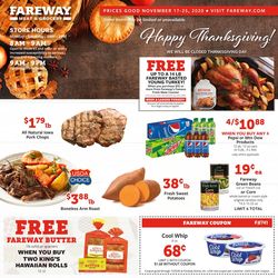 Catalogue Fareway Thanksgiving ad 2020 from 11/17/2020