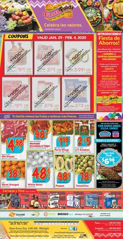 Catalogue Fiesta Foods SuperMarkets from 01/29/2020