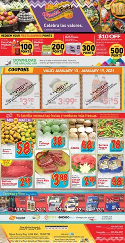 Catalogue Fiesta Foods SuperMarkets from 01/13/2021