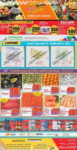 Catalogue Fiesta Foods SuperMarkets from 01/27/2021