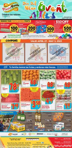 Catalogue Fiesta Foods SuperMarkets from 04/27/2022
