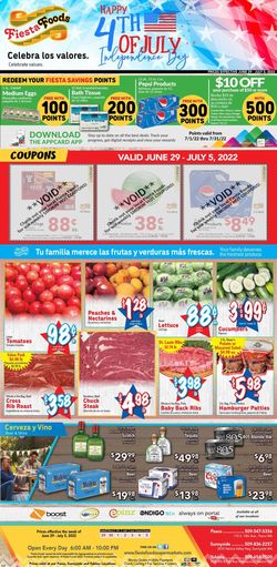 Catalogue Fiesta Foods SuperMarkets from 06/29/2022