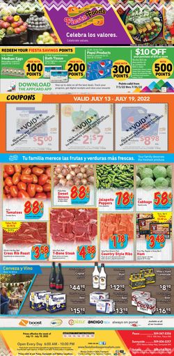 Catalogue Fiesta Foods SuperMarkets from 07/13/2022