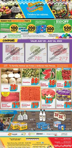 Catalogue Fiesta Foods SuperMarkets from 07/20/2022
