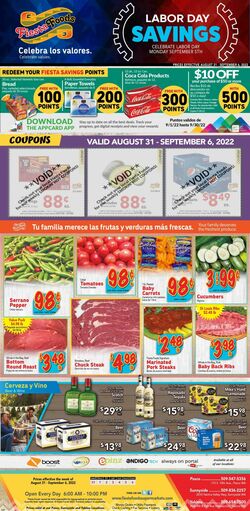 Catalogue Fiesta Foods SuperMarkets from 08/31/2022