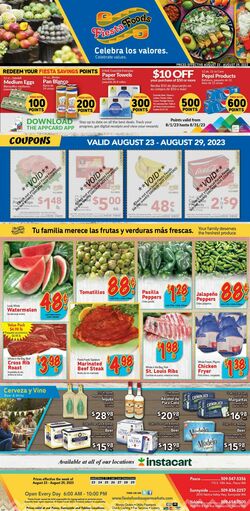 Catalogue Fiesta Foods SuperMarkets from 08/23/2023