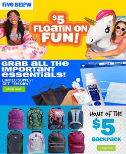Catalogue Five Below from 08/19/2020