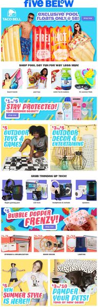 Catalogue Five Below from 06/16/2021