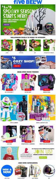 Catalogue Five Below from 10/06/2021