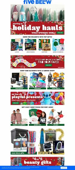 Catalogue Five Below from 11/16/2022