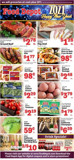 Catalogue Food Depot New Year's Ad from 12/28/2020