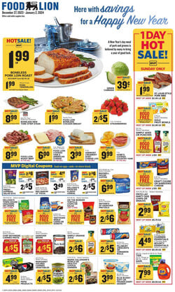 Catalogue Food Lion from 12/27/2023
