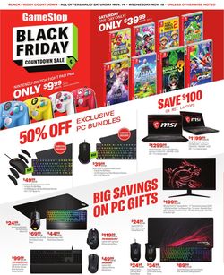 Catalogue Game Stop Black Friday 2020 from 11/14/2020