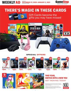 Catalogue Game Stop from 12/27/2020