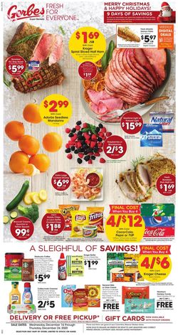 Catalogue Gerbes Super Markets Christmas Ad 2020 from 12/16/2020
