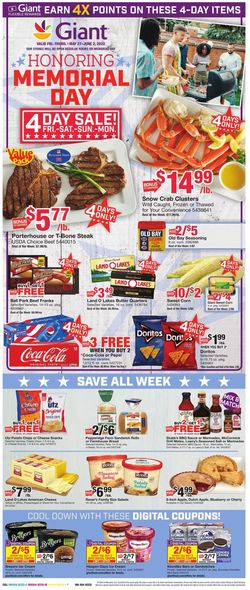 Catalogue Giant Food from 05/27/2022