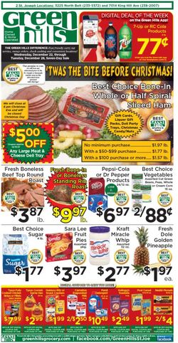 Catalogue Green Hills Grocery from 12/22/2021