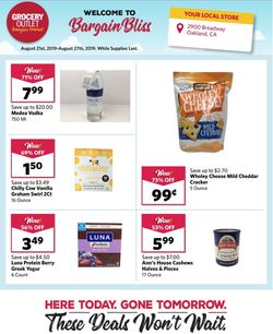 Catalogue Grocery Outlet from 08/21/2019