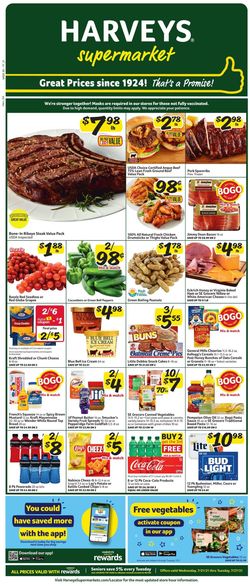 Catalogue Harveys Supermarket from 07/21/2021