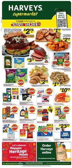 Current weekly ad Harveys Supermarket