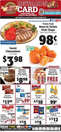 Catalogue Hays Supermarket from 09/22/2021