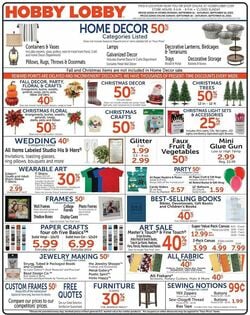 Current Cyber Monday and Black Friday ad Hobby Lobby
