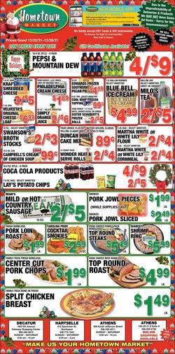 Catalogue Hometown Market HOLIDAY 2021 from 12/22/2021
