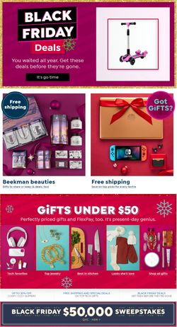 Current Cyber Monday and Black Friday ad HSN