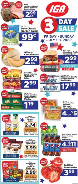 Catalogue IGA -  4th of July Sale from 06/29/2022