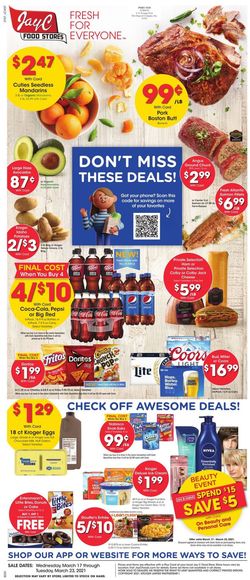 Catalogue Jay C Food Stores from 03/17/2021