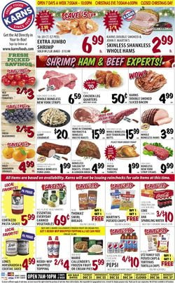 Catalogue Karns Quality Foods HOLIDAYS 2021 from 12/21/2021
