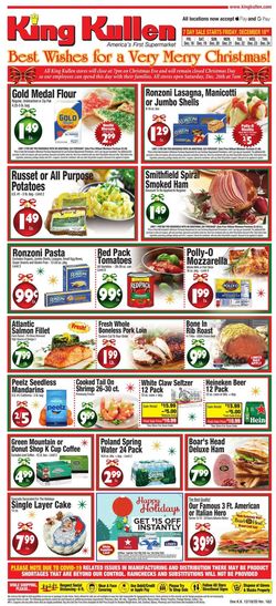Catalogue King Kullen Christmas Ad 2020 from 12/18/2020