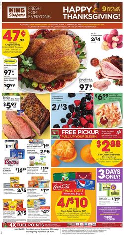 Catalogue King Soopers - Thankgiving Ad 2019 from 11/20/2019