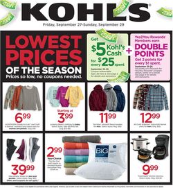 Catalogue Kohl's from 09/27/2019