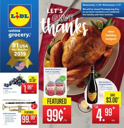 Catalogue Lidl - Thanksgiving Ad 2019 from 11/20/2019