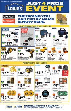 Catalogue Lowe's from 07/09/2020