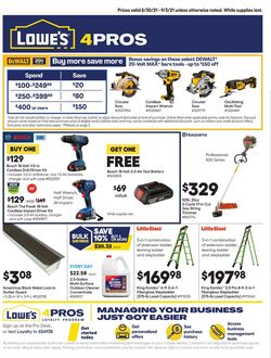 Catalogue Lowe's from 08/30/2021
