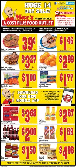 Catalogue Mac's Freshmarket from 01/27/2021