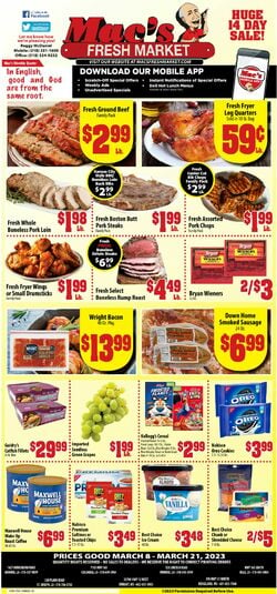 Catalogue Mac's Freshmarket from 03/08/2023
