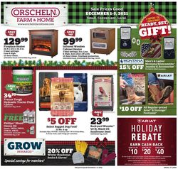 Catalogue Orscheln Farm and Home HOLIDAY 2021 from 12/01/2021