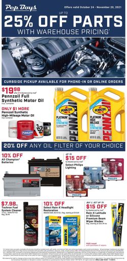 Catalogue Pep Boys from 10/24/2021