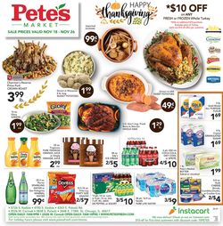 Catalogue Pete's Fresh Market Thanksgiving ad 2020 from 11/18/2020