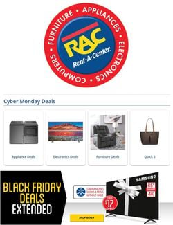 Current Cyber Monday and Black Friday ad Rent-A-Center