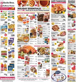 Catalogue Roche Bros. Supermarkets THANKSGIVING 2021 from 11/19/2021