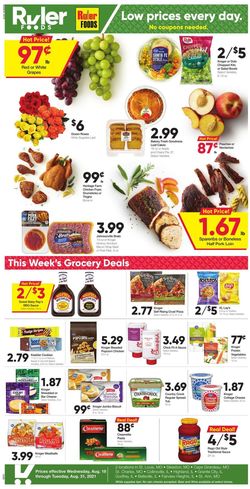 Catalogue Ruler Foods from 08/18/2021