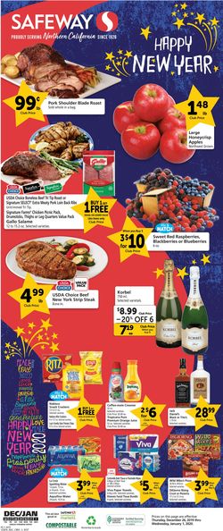 Catalogue Safeway - New Year Ad 2019 from 12/26/2019